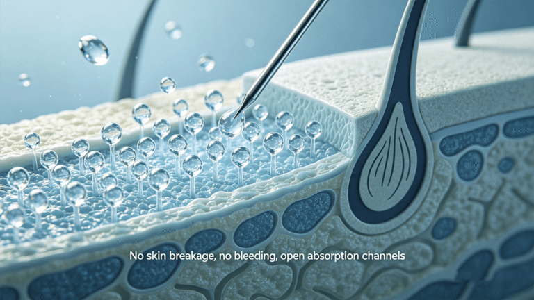 Schematic diagram illustrating the microscopic principles of sponge bone needles